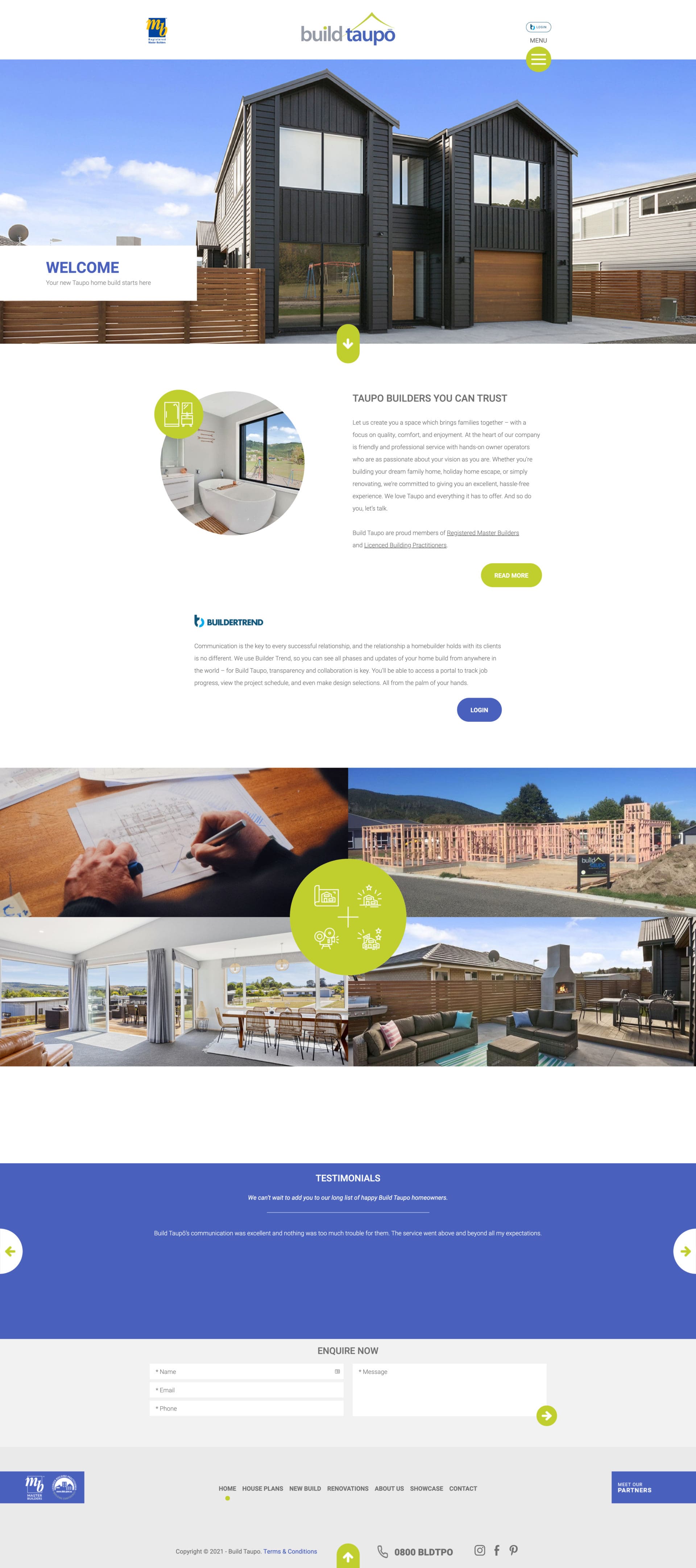 build taupo website