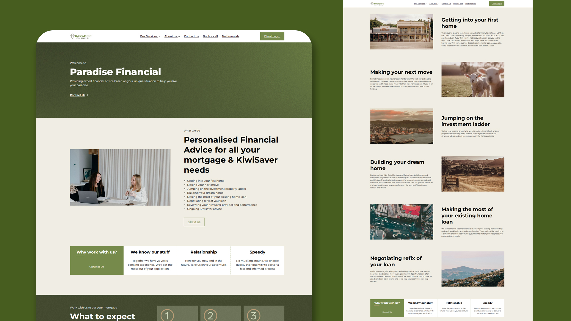 Paradise Web Feature And Scroll