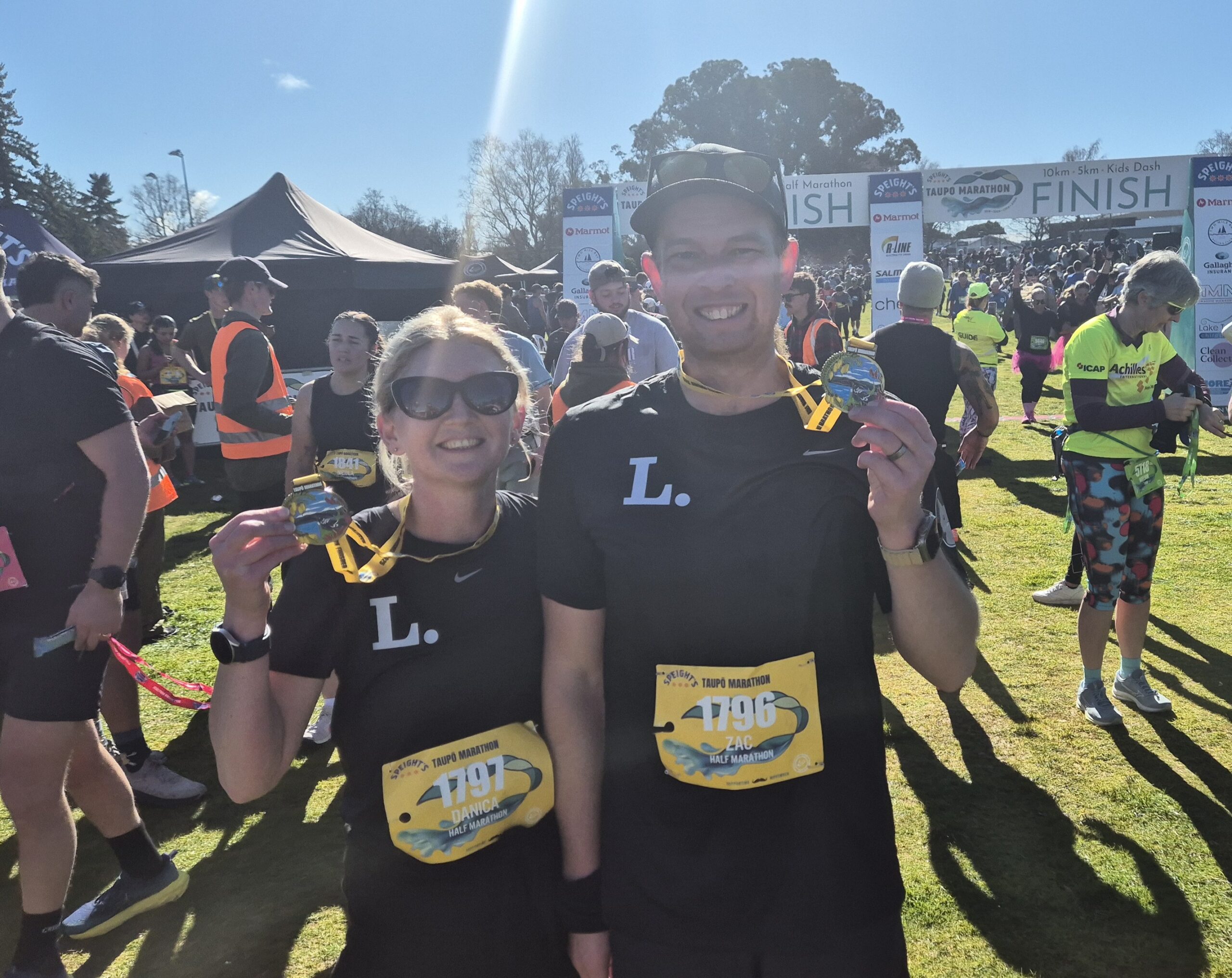 Danica and Zac with Medal