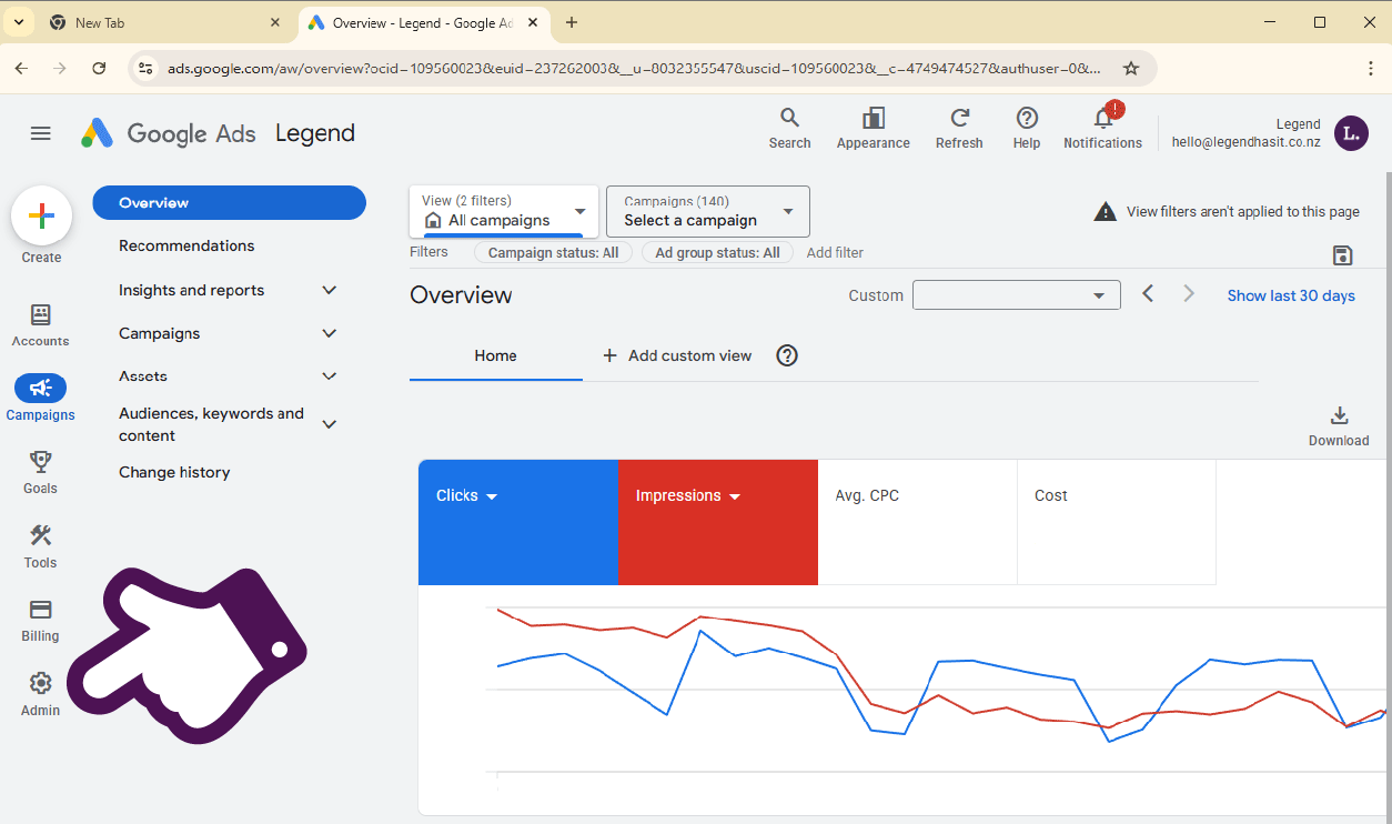 Legend Google Ads Step 3