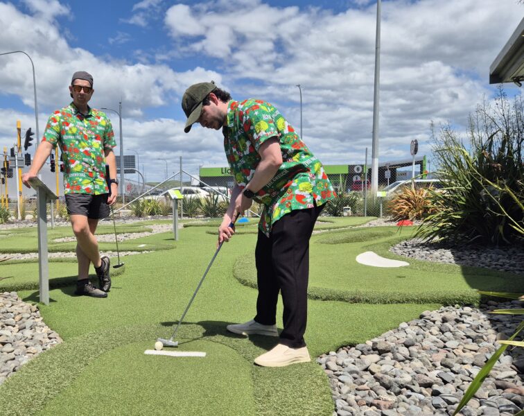 Zac And Pedro Playing Golf